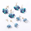 Kaimei new 2019 products Fashion Funny Cute Ethnic Thailand Blue Elephant Pendant Star Pendant Earrings for Women Girls Gifts