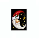 Moon Santa Christmas Hat Garden Flag Home Decoration Double Sided Flying Flag