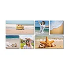 6 panel printed canvas art fabric wall art - Beach Sea View