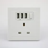 High quality factory directly offer uk 3 pin wall socket switch with usb approval CE ROHS