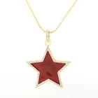 Chinese Red Star Jewelry High Quality Zircon Birthday Party