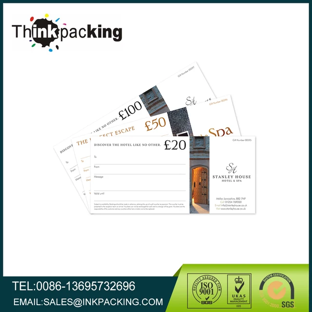 hotel spa discount voucher,coffee gift voucher,money prepaid
