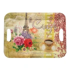 Full colorful decorative environment plastic coffee serving printing tray