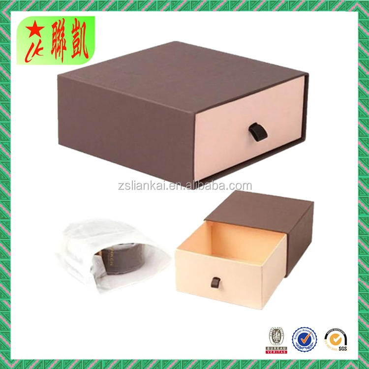 recycle cardboard paper pull out necktie gift packaging box