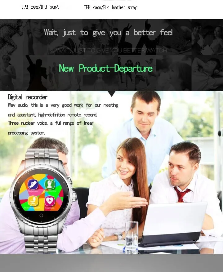 Vintage Smartwatches Reloj Inteligente Android Wear Smart Android Watch Smartwatch Android IOS with Camera Stainless Steel Case