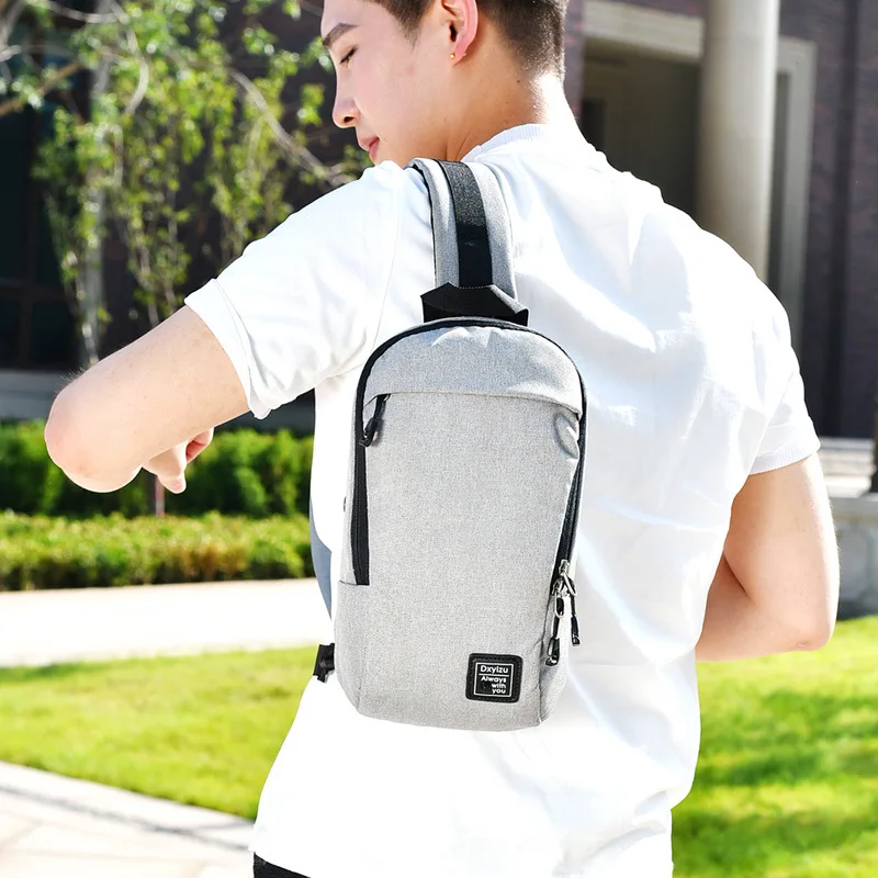 Men Women Anti Theft Backpack Canvas Headphone Hole Boys Crossbody Bag Single Shoulder Teenager Chest Bag Sac A Dos Homme BP0210 (24)