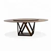 YT-051 wooden rotating top dining table with rotating plate