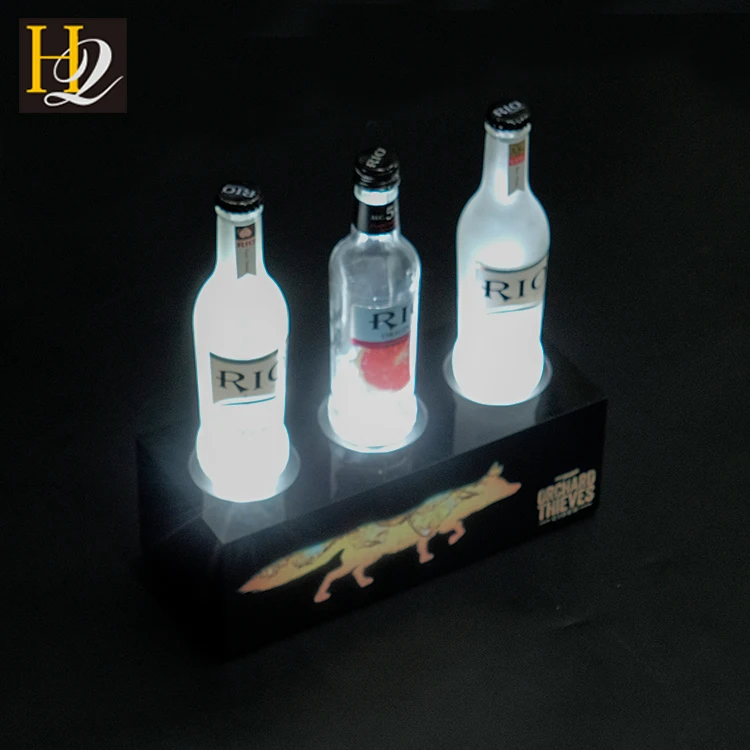 led vodka bottle display