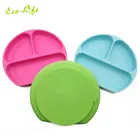 Non-slip microwave oven safe suction food placemat silicone baby plate