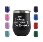 Hot selling wholesale double walled 304 18/8 stainless steel insulated vacuum flask wine tumbler with straw in stock