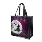 2019 custom reusable Halloween trick or treat non woven pp tote bags for kids