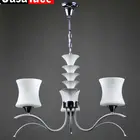 Contemporary white stainless steel K9 crystal led ceiling Iron material chandelier