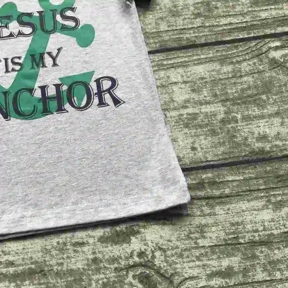 baby boy shorts sets boutique outfits cute cotton Jesus is my anchor top shirts raglans summer clothes gray black kids wear