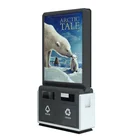 Street Standing Advertising Led Litter Bin Light Box with Trash Bin