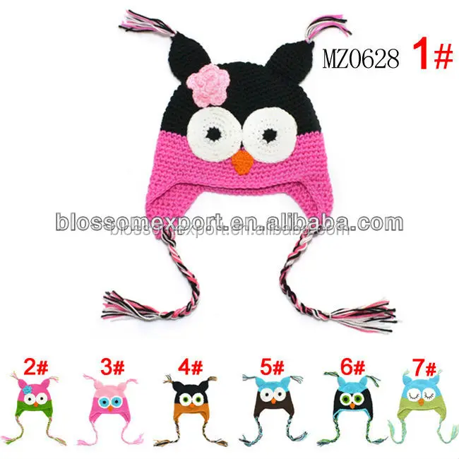 2016 lovely combed wool baby hats newborn animal design baby