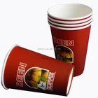 logo printed disposable single wall paper cup for hot coffee or tea hot drink