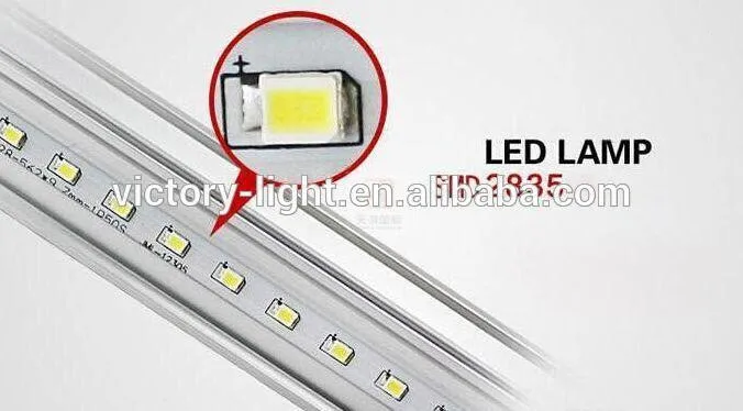 工場供給高ルーメンsmd2835 noフリックv字型両面シングルピン270度ビーム角度4ft 22ワットledチューブ8 100lm/w仕入れ・メーカー・工場