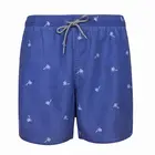 Blue waterproof pockets quick dry men swim trunks short custom shorts printing