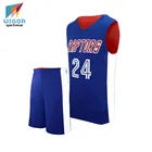 Breathable Mesh Fabric Wholesale Sublimation Printing Custom Reversible Basketball Uniform