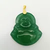 Natural Green Agate Buddha Charm Jade Pendant Jewellery Necklace Pendant