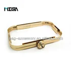 tetragonum metal clutch light gold purse box frame wholesale