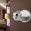 zinc chrome finish shower round lock glass door knob