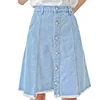 Summer Girls Jeans Skirt High Waist Short Mini Tutu Cotton Pencil Skirt For Women