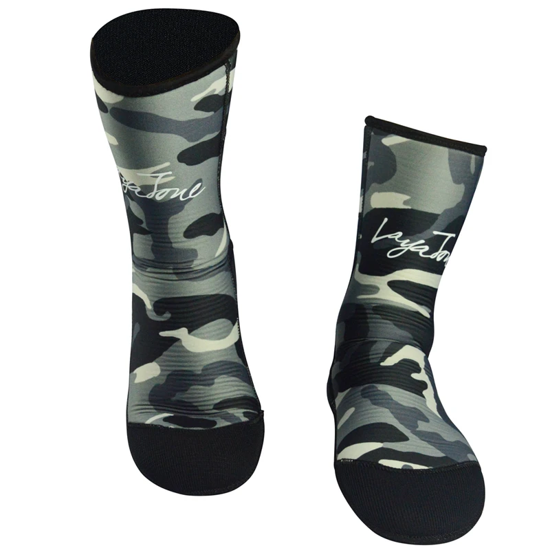     men's women's 7mm neoprene diving socks for winter fishing underwater hunting spearfishing scuba diving 04