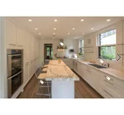 White Custom Full House Wooden Surface Solid Wood Bath Lighting Kitchen Cabinet