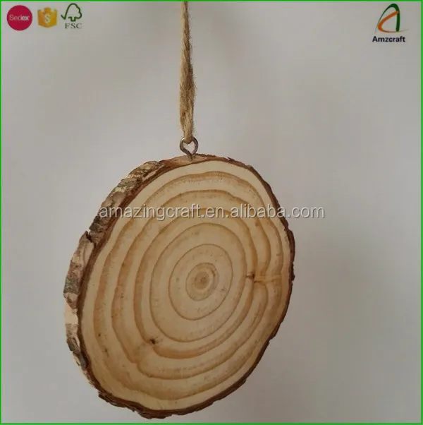 2016 hot product wood tree log disc wood slices branch button