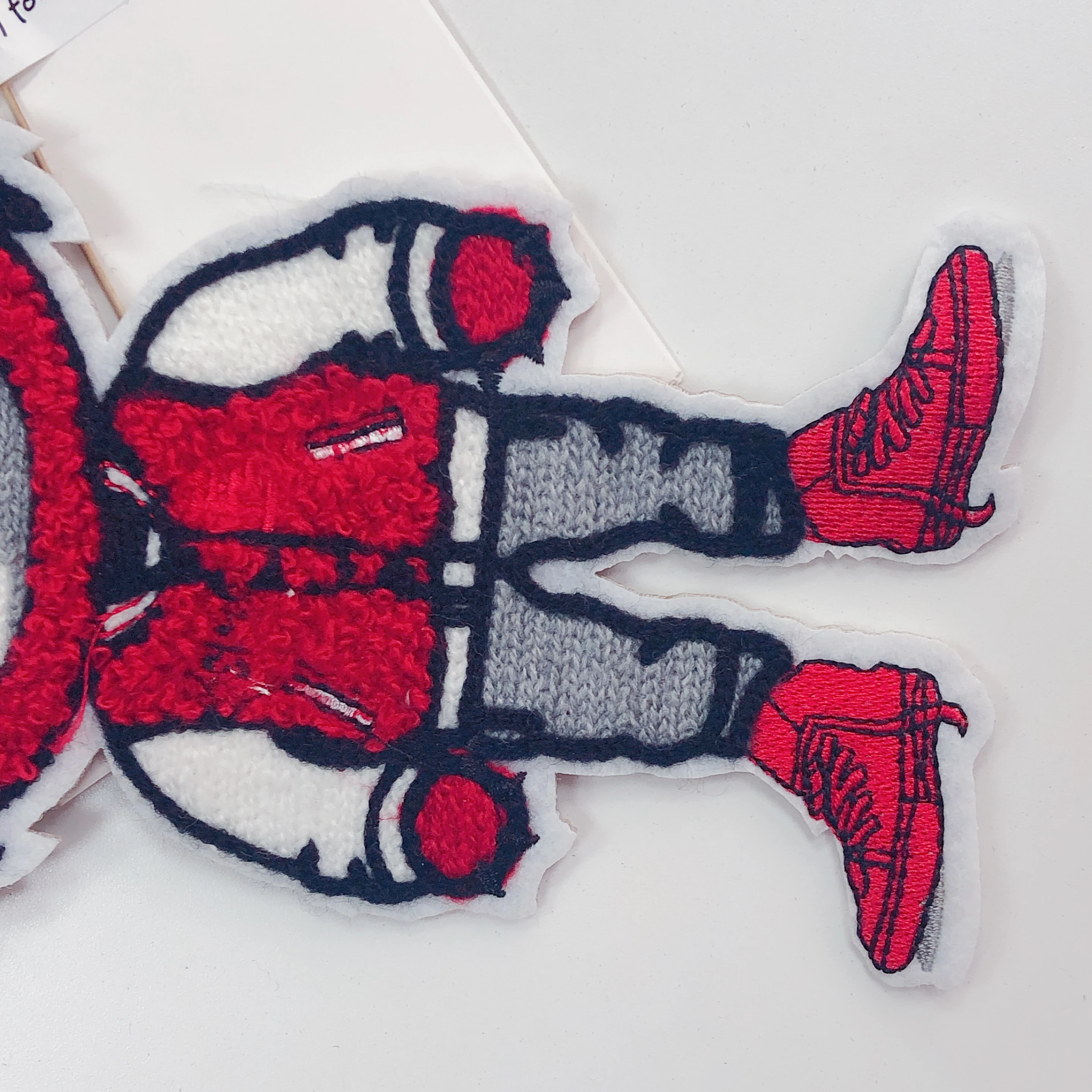 Wholesale custom sew on towel embroidery patch garment woven patch for boys for clothingIMG_1730