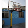 Inground height adjustable steel basketball pole with padding