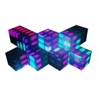 Disco 3d led screen DJ booth display advertising panel