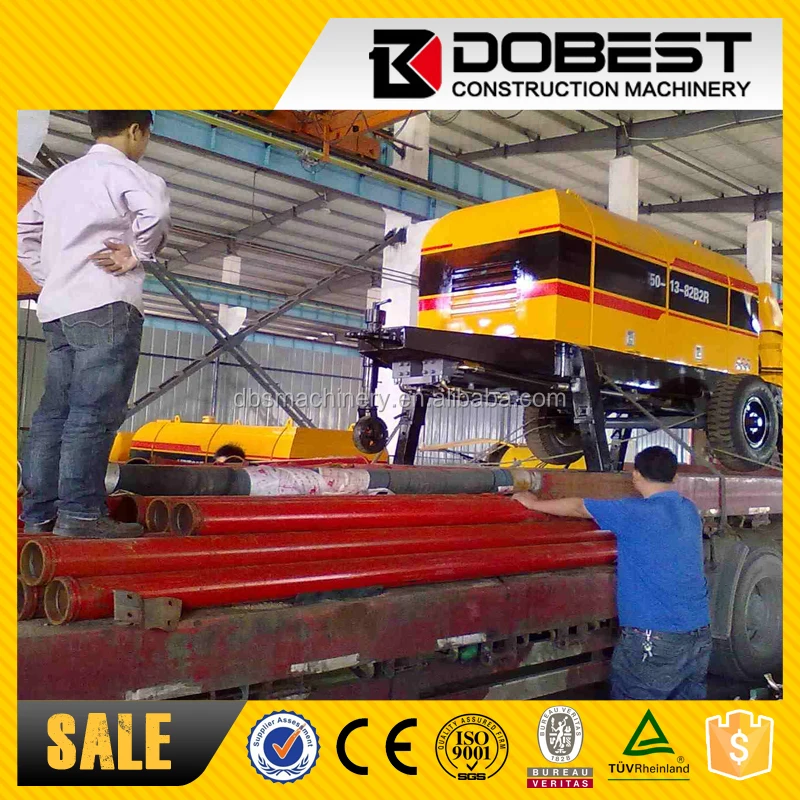 Electric Concrete Pump With Drum Mixer