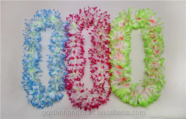 Wholesale Silk Flower Wreaths Hawaiian Necklace Leis