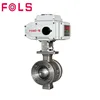 stainless steel ss316 electric flanged V type ball valve