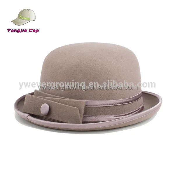 new autumn bowler hats women"s wool cute fedora hat