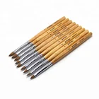 Wood Handle Kolinsky Sable Hair Acrylic Nail brush Set