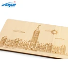 Wooden Post Card, Canada Parliament Hill Tourist Gift Card, Scenic Souvenir Craft Card