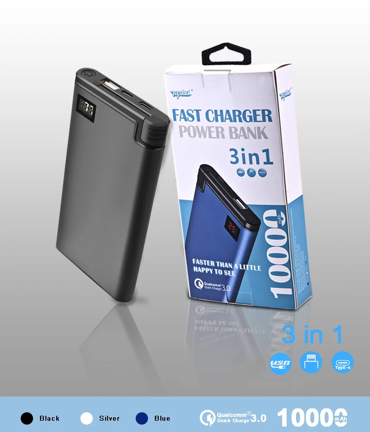 10000mAh Two-way Quick Charge 18W USB-C Type-C 2019 Fast Charging Power Bank - ANKUX.COM