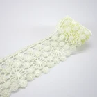 Customized design guipure decorative gold polyester lace trim embroidery