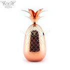 Eco-friendly Mug Hoffee Hot Selling 16oz Pineapple Shape Moscow Mule Mug Tumbler With Copper Straw