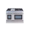 30 36 48 inch gas range Dual oven with 4 6 burner cooker