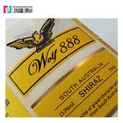 Custom Print Embossed Brand Logo Metal UV Hot Stamp Adhesive Wine Label