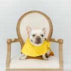 Yellow Waterproof Pet Clothes Outdoor Raincoats For Dogs