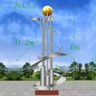 modern stainless steel sculpture for garden decoration