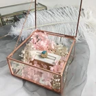Beautiful handmade rose gold mirror glass shadow jewelry box