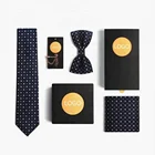 Wholesale Men Bowtie Necktie Set Gift Box Custom Silk Ties Bow Tie for Wedding