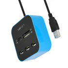 L-CUBIC Hot Selling 3 Port USB 2.0 Hub High Speed USB 2.0 Hub Multi Splitter Expansion Mini Hub with card reader