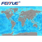 Amazing Christmas Gift world Travel Map Oceans With Special Flags